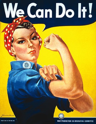 We Can Do It! AKA 'Rosie the Riveter' (J. Howard Miller; public domain)